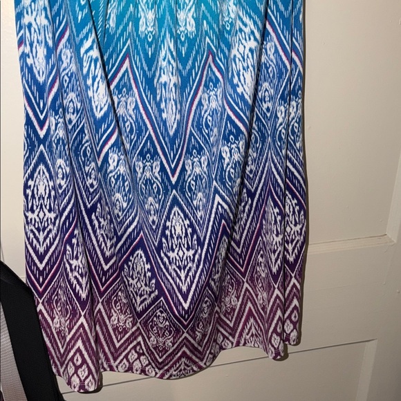 NWT wisp petites blue and Purple Patterned Dress size: 12P - Picture 5 of 9